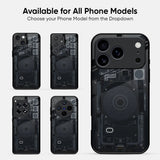 Silver Mech Glass Case - Glass Back Cover for Phone (View 2)