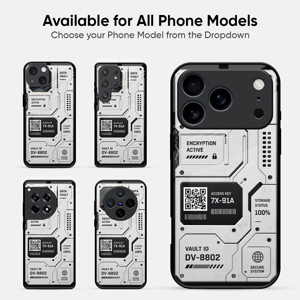 Data Crypt Glass Case - Glass Back Cover for Phone (View 2)