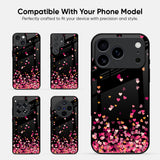 Heart Rain Fall Glass Case