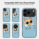 Adorable Cute Kitty Glass Case