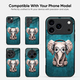 Adorable Baby Elephant Glass Case