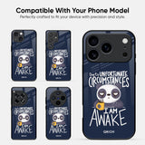 Struggling Panda Glass Case