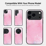 Watercolor Pink Floral Glass Case