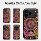 Floral Mandala Glass Case