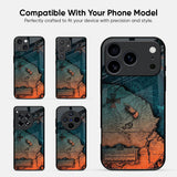 Geographical Map Glass Case