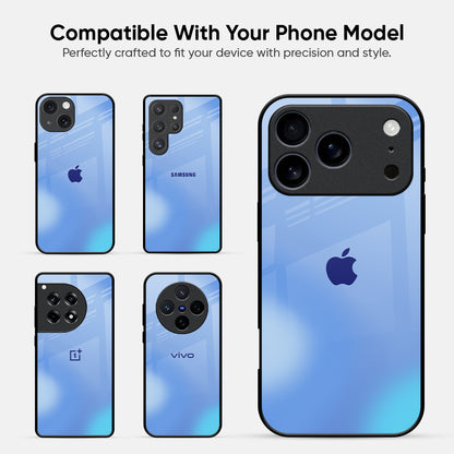 Vibrant Blue Texture Glass Case