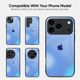 Vibrant Blue Texture Glass Case