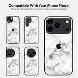 Satin White Marble Glass Case