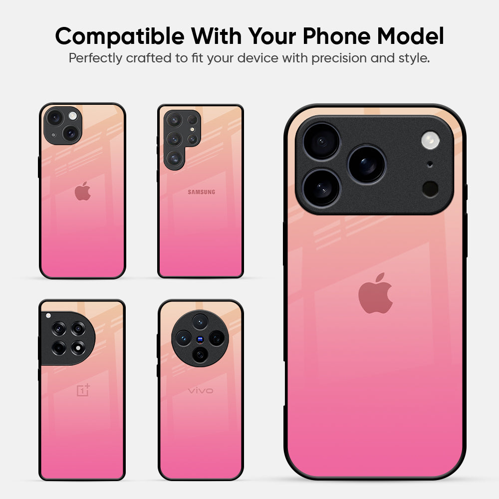 Pastel Pink Gradient Glass Case