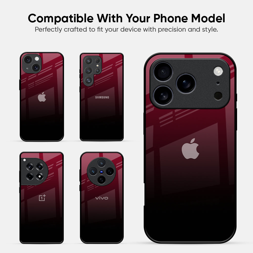 Wine Red Glass Case