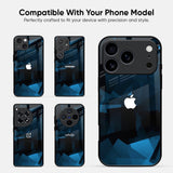 Polygonal Blue Box Glass Case