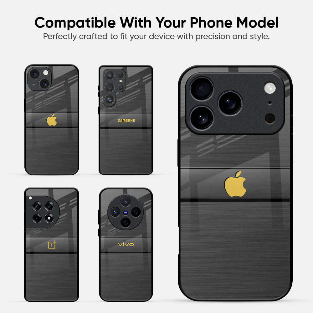 Grey Metallic Glass Case