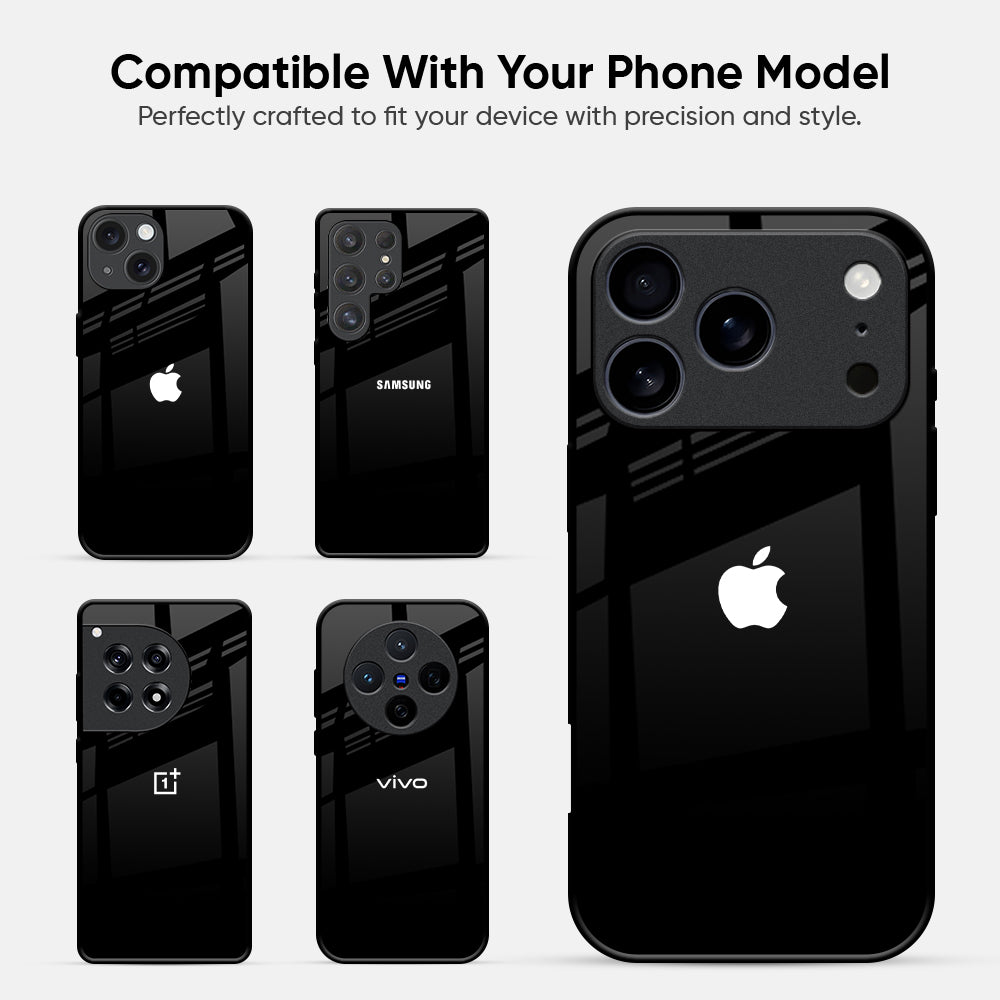 Jet Black Glass Case