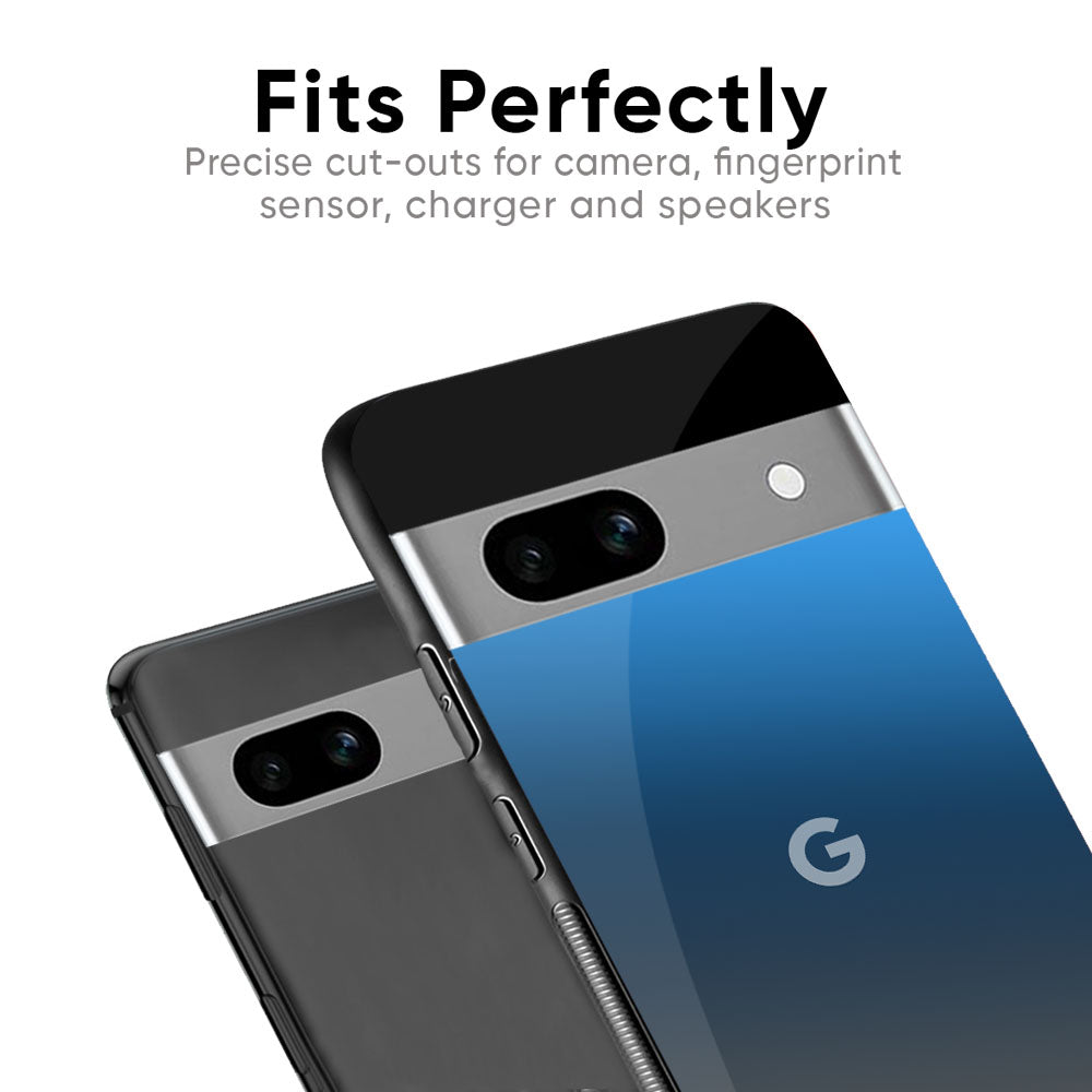Blue Grey Ombre Glass Case for Google Pixel 9 Pro XL