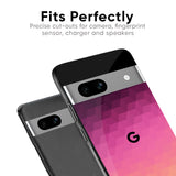 Geometric Pink Diamond Glass Case for Google Pixel 9