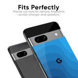 Blue Wave Abstract Glass Case for Google Pixel 9