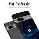 Blue Rough Abstract Glass Case for Google Pixel 9 Pro XL