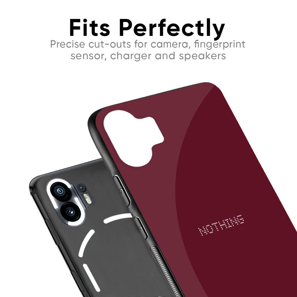 Classic Burgundy Glass Case for Nothing Phone 2a Plus