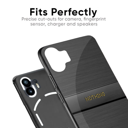 Grey Metallic Glass Case For Nothing Phone 2a 5G