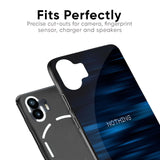Blue Rough Abstract Glass Case for Nothing Phone 2a 5G