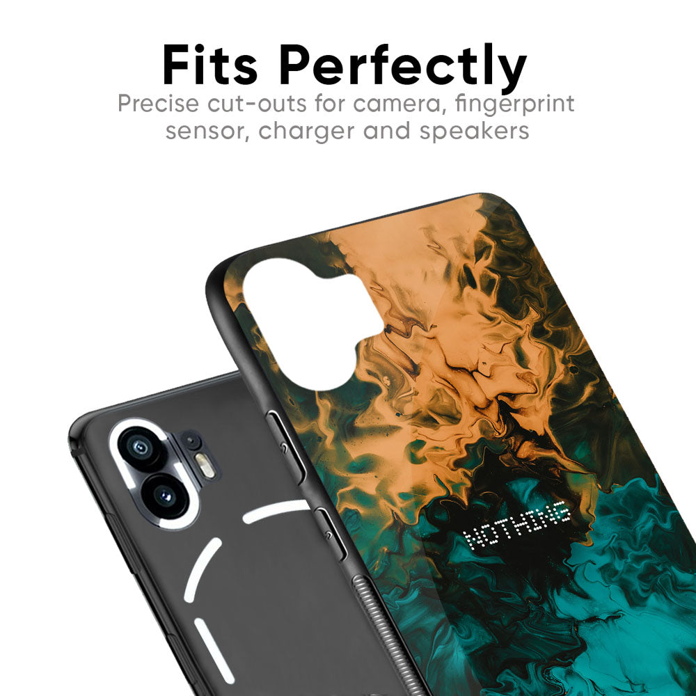 Watercolor Wave Glass Case for Nothing Phone 2a Plus