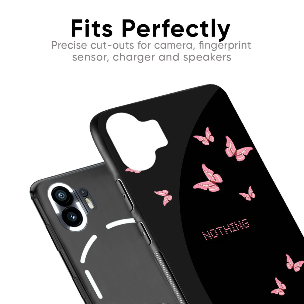 Fly Butterfly Glass Case for Nothing Phone 2a Plus