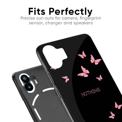 Fly Butterfly Glass Case for Nothing Phone 2a Plus