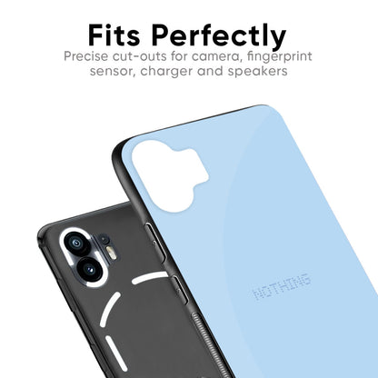 Pastel Sky Blue Glass Case for Nothing Phone 2a Plus