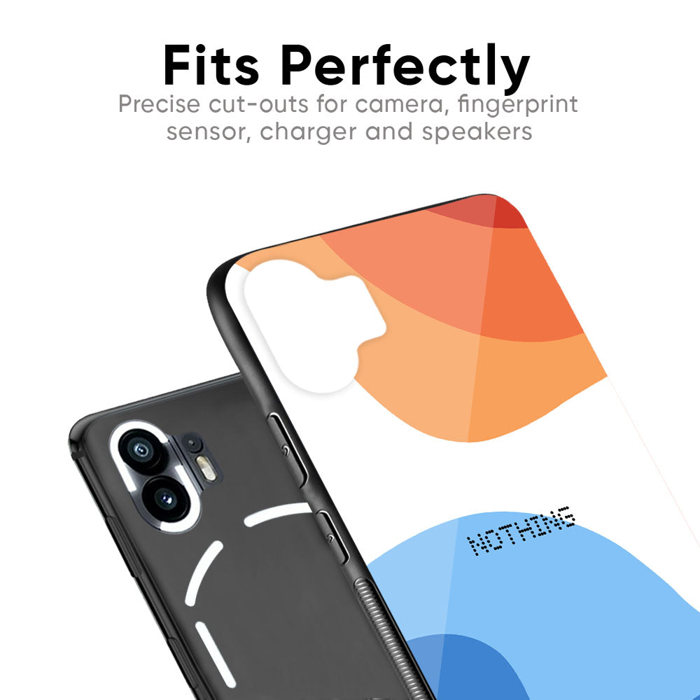 Wavy Color Pattern Glass Case for Nothing Phone 2a Plus