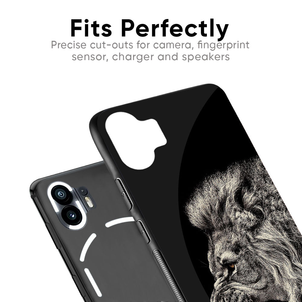 Brave Lion Glass Case for Nothing Phone 2a Plus