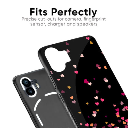 Heart Rain Fall Glass Case For Nothing CMF Phone 1