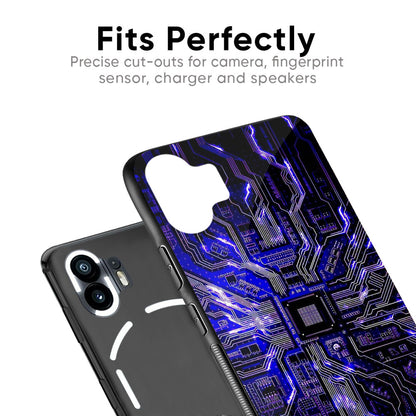 Techno Color Pattern Glass Case For Nothing Phone 2a Plus