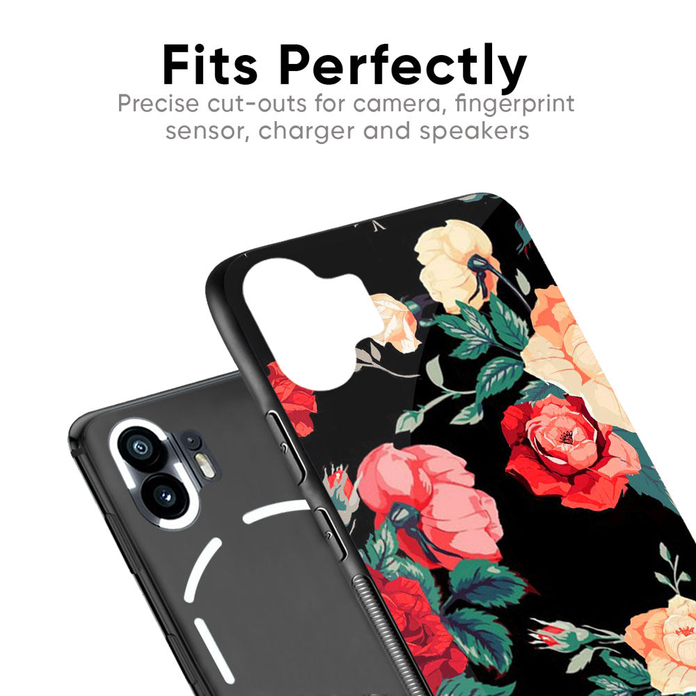 Floral Bunch Glass Case For Nothing Phone 2a Plus