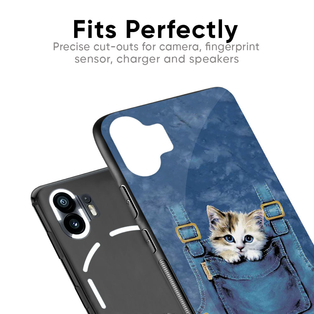 Kitty In Pocket Glass Case For Nothing Phone 2a Plus