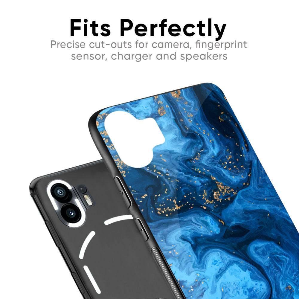Gold Sprinkle Glass Case for Nothing Phone 2a Plus