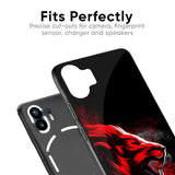 Red Angry Lion Glass Case for Nothing CMF Phone 1