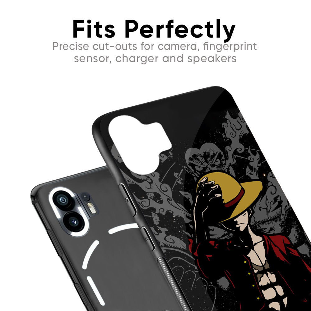 Dark Luffy Glass Case for Nothing Phone 2a Plus