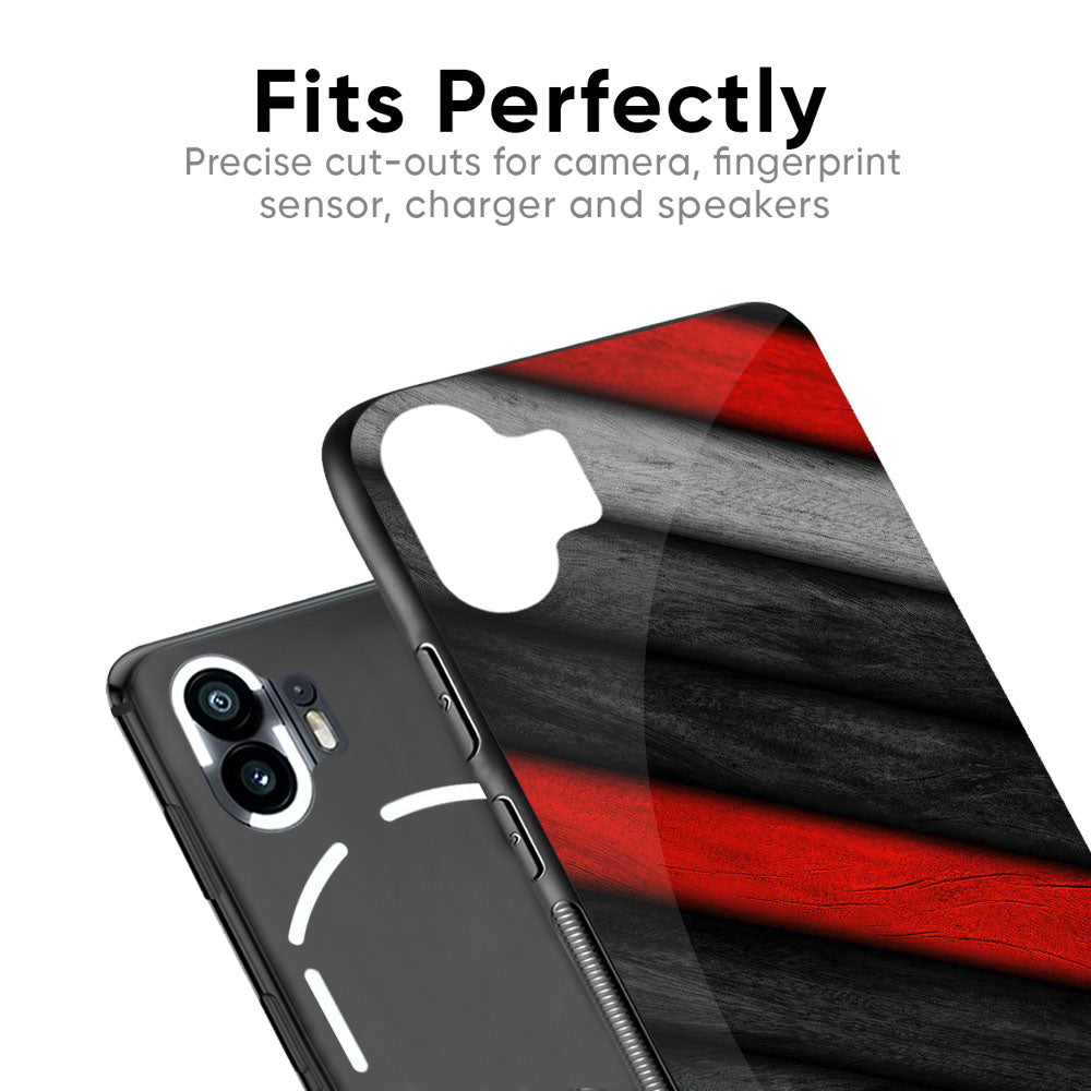 Soft Wooden Texture Glass Case for Nothing Phone 2a Plus