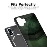Green Leather Glass Case for Nothing CMF Phone 1