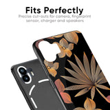 Lines Pattern Flowers Glass Case for Nothing Phone 2a Plus