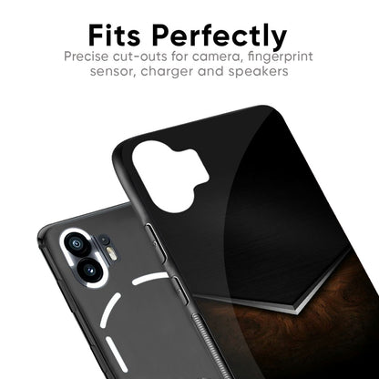 Dark Walnut Glass Case for Nothing Phone 2a Plus