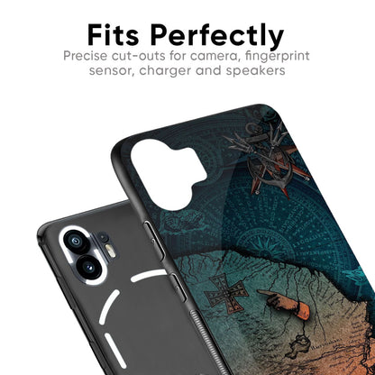 Geographical Map Glass Case for Nothing Phone 2a Plus