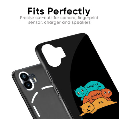 Anxiety Stress Glass Case for Nothing Phone 2a Plus