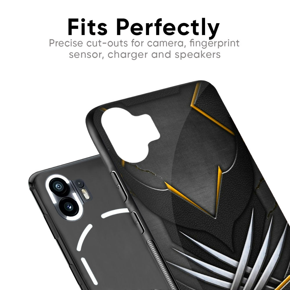 Black Warrior Glass Case for Nothing Phone 2a Plus