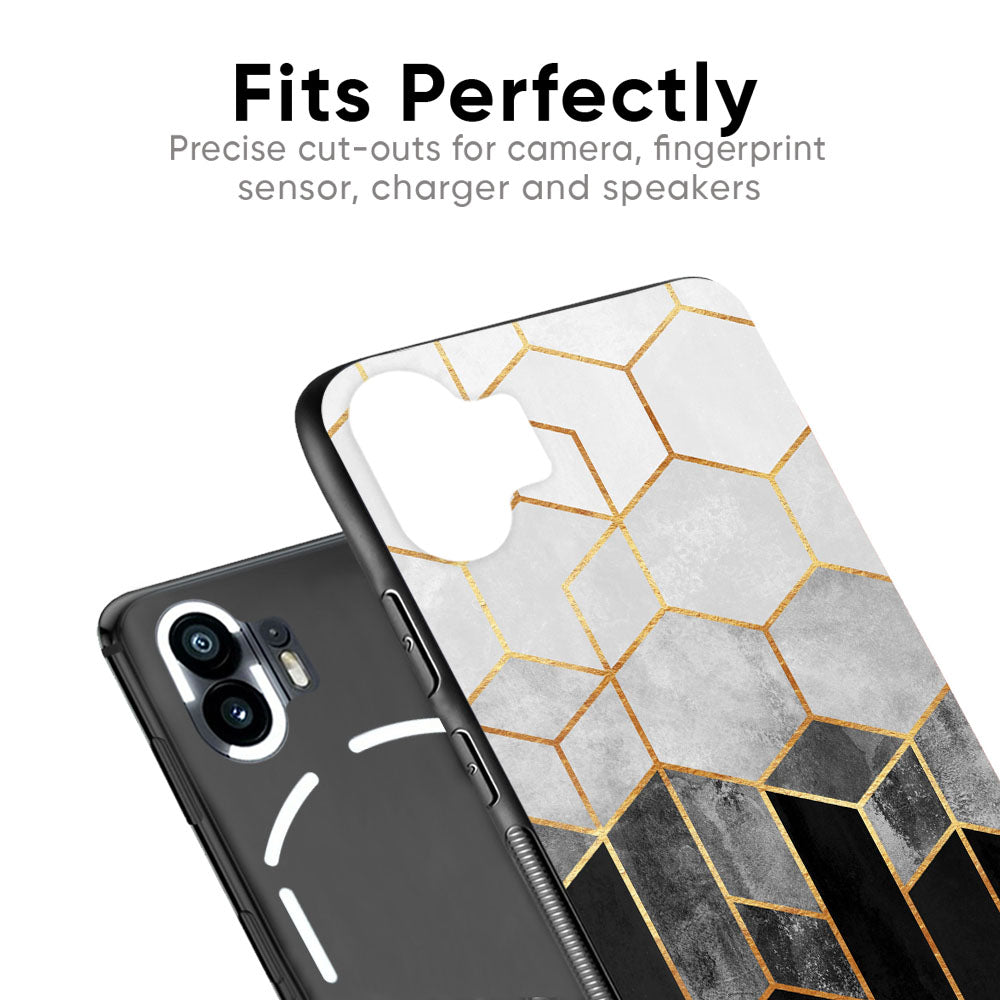 Tricolor Pattern Glass Case for Nothing Phone 2a Plus