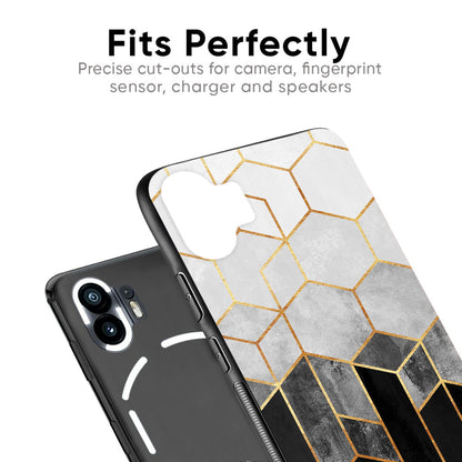 Tricolor Pattern Glass Case for Nothing Phone 2a Plus