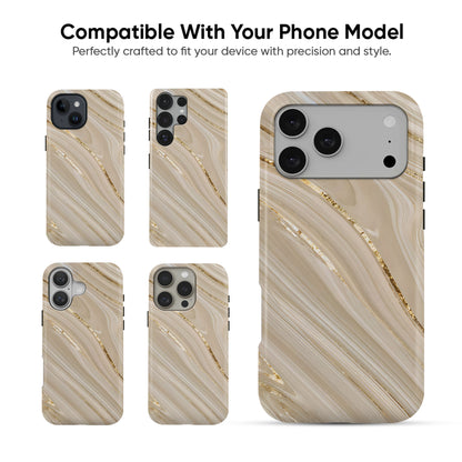 Beige Veins Tough Case
