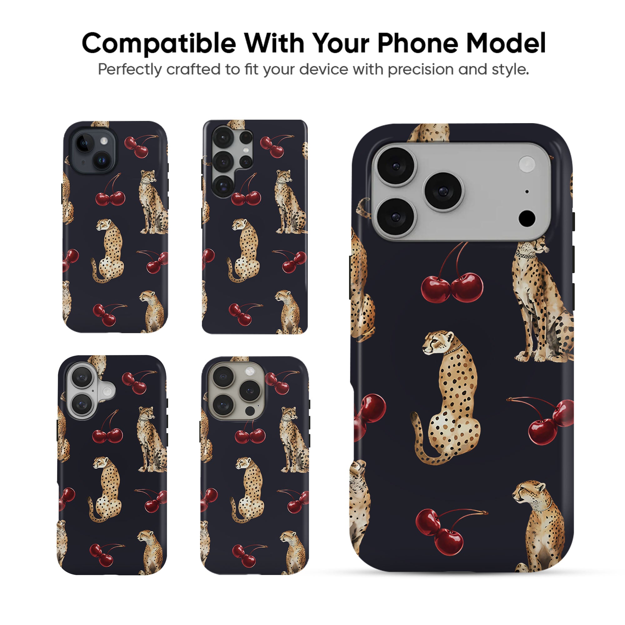 Cheetah Cherry Tough Case
