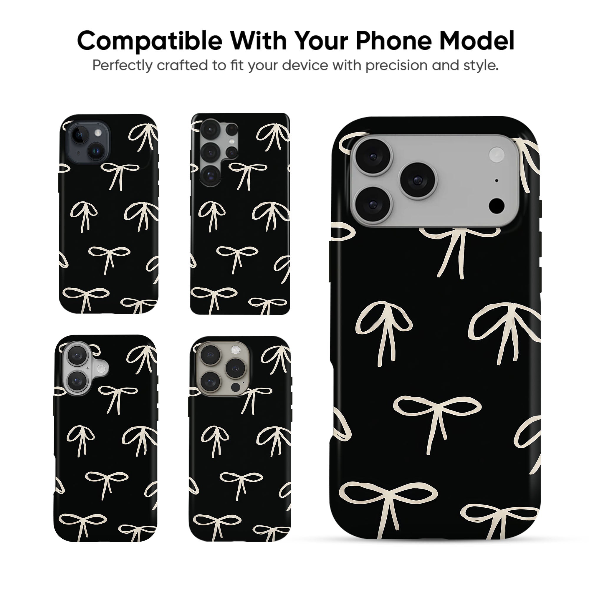 Beige Bows Tough Case
