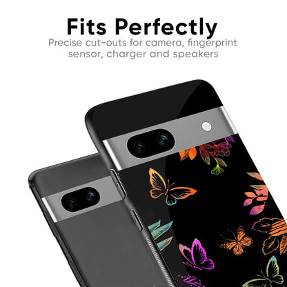 Rainbow Butterfly Glass Case for Google Pixel 8A